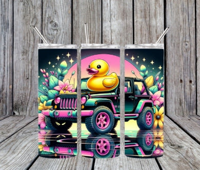 girly jeep duck tumbler
