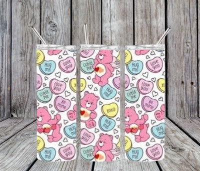 care bear love hearts tumbler