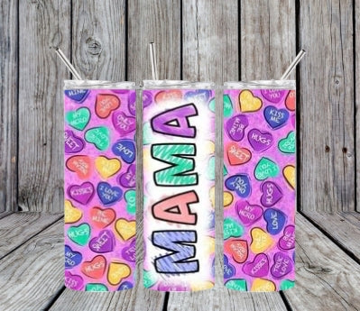 mama love hearts tumbler