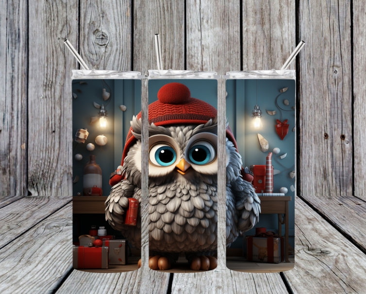 owl with hat