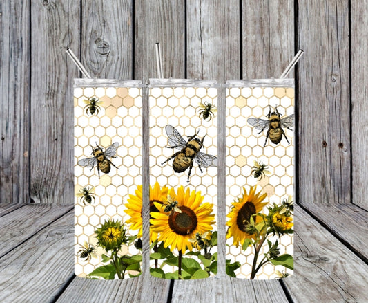 bee sunflower