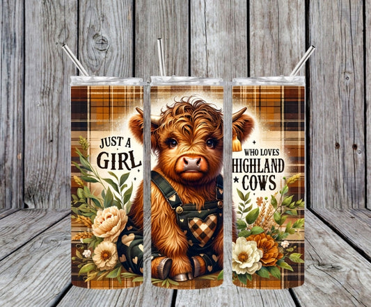 JUST A GIRL WHO LOVES HIGHLAND COWS FLANNEL