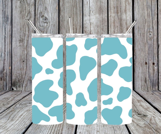 blue cow print