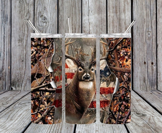 deer with flag