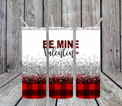 be my valentine plaid tumbler