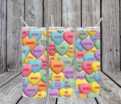 love hearts tumbler
