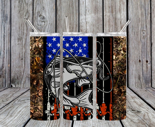 FISH WITH CAMO FLAG