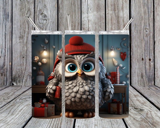 owl with hat