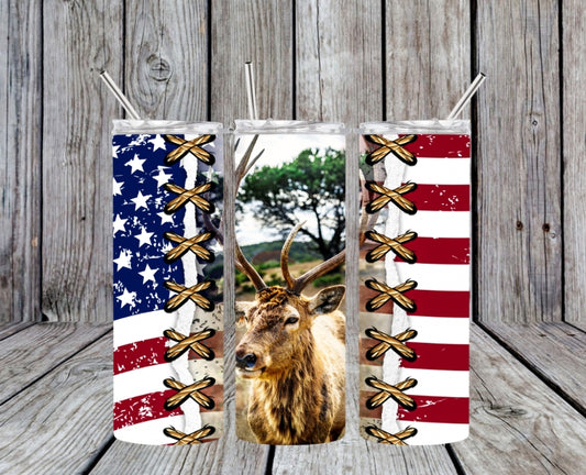 ELK WITH FLAG